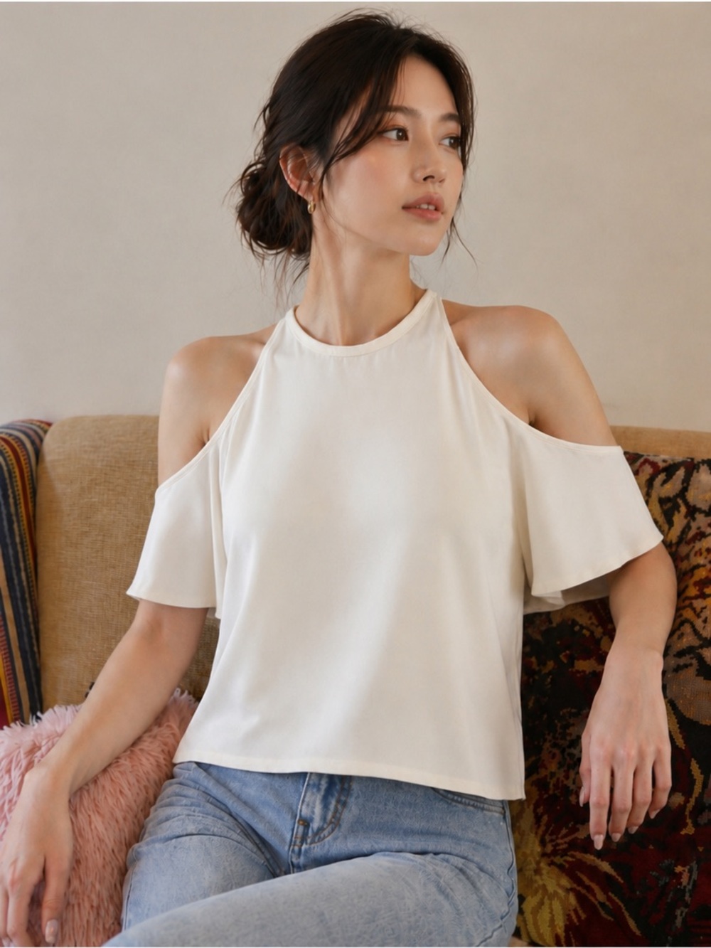 NWOT Zara Cold Shoulders Blouse